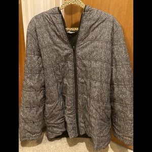 Extra long polka dot winter jacket